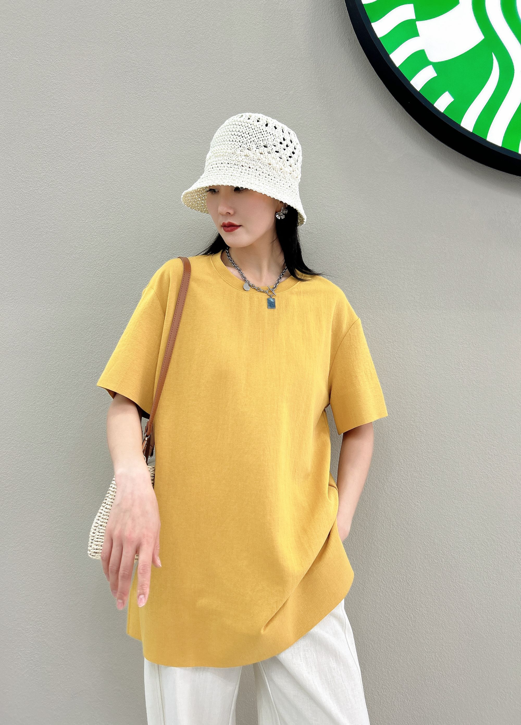 0724-10 女士休闲显瘦简约T恤  CM  25095