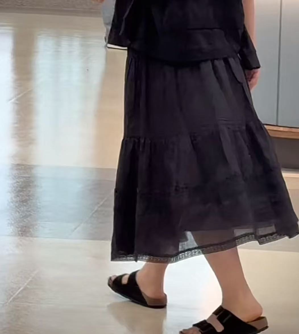  韩国正品不支持退换/云朵/蕾丝麻半身裙/0715/150