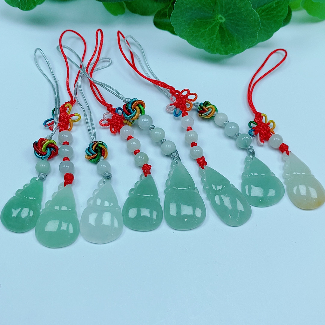 天然翡翠a货精美葫芦手机挂（多样性发其一）