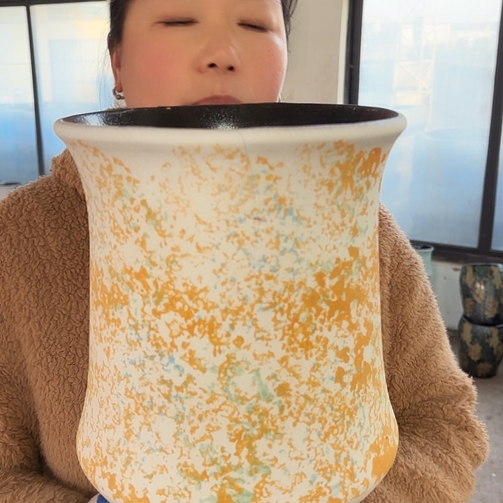 瑕疵高30口20花盆