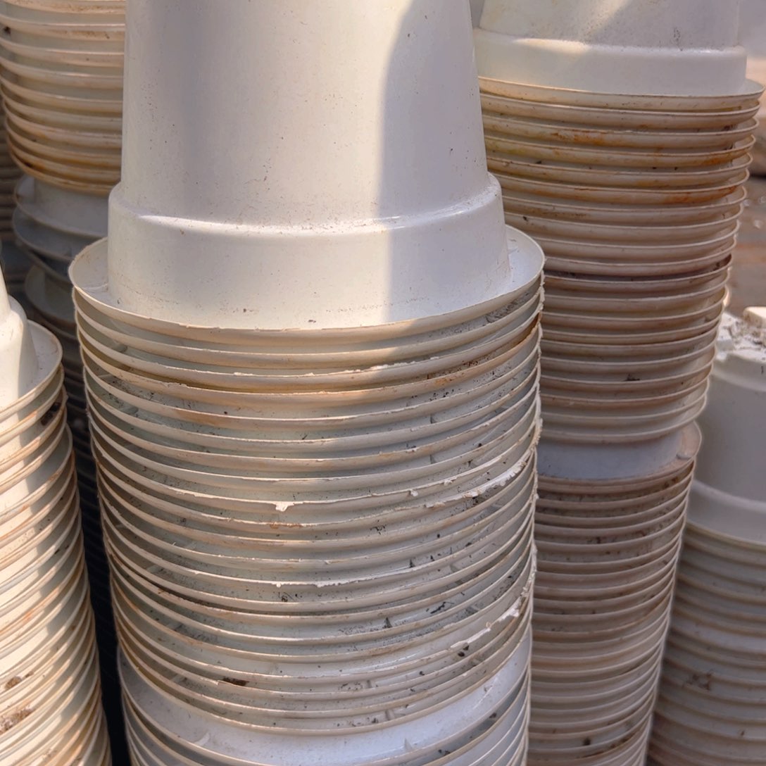 塑料白圆盆18口径13高 30个