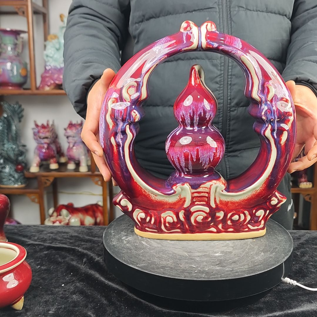 摆件神后镇钧瓷摆件