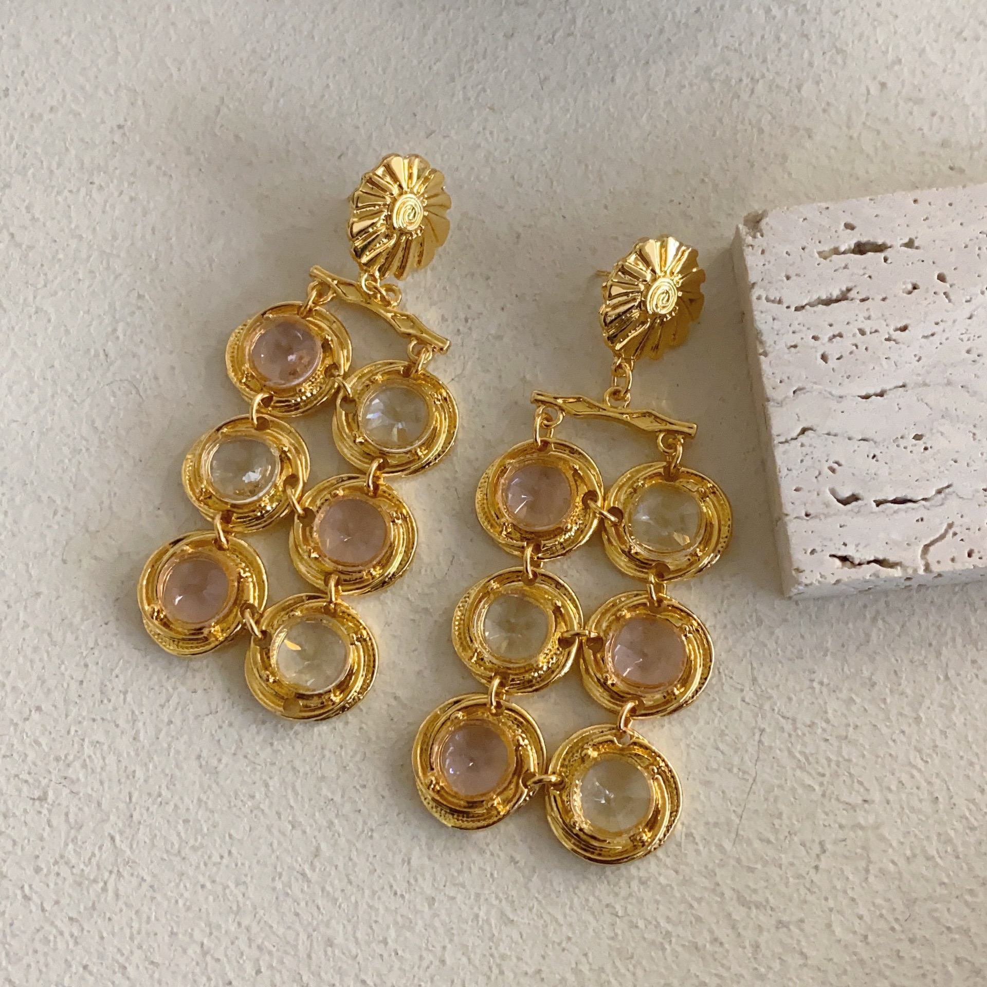 合金耳饰 法式轻奢葡萄耳环