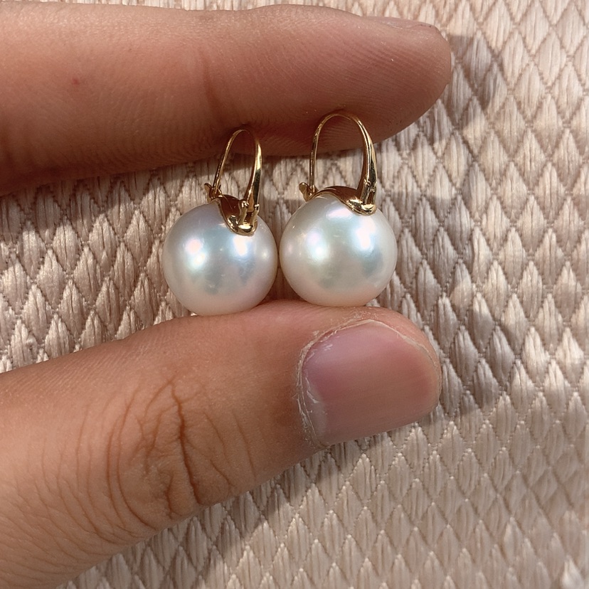 【闪购商品】淡水珍珠耳饰18K金镶嵌