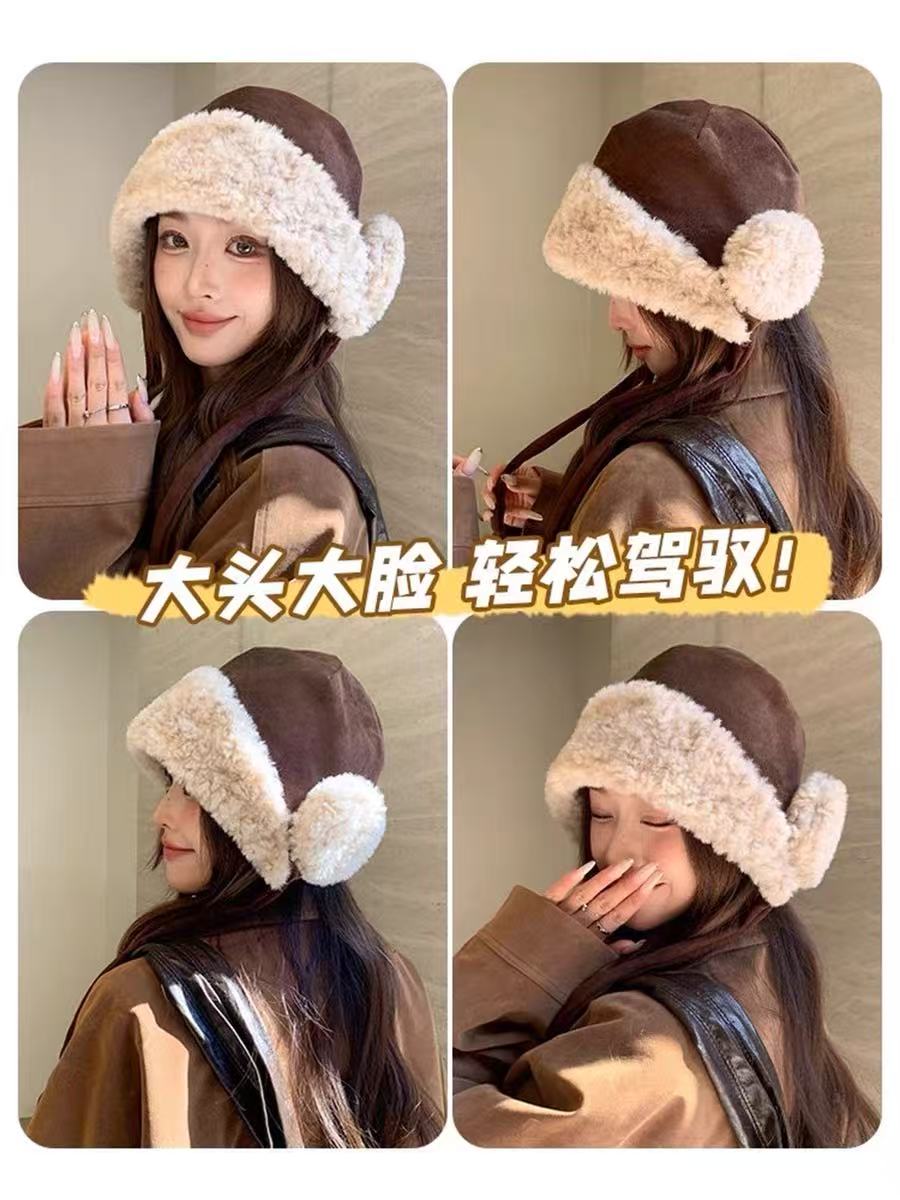 2025冬季鹿皮绒护耳帽