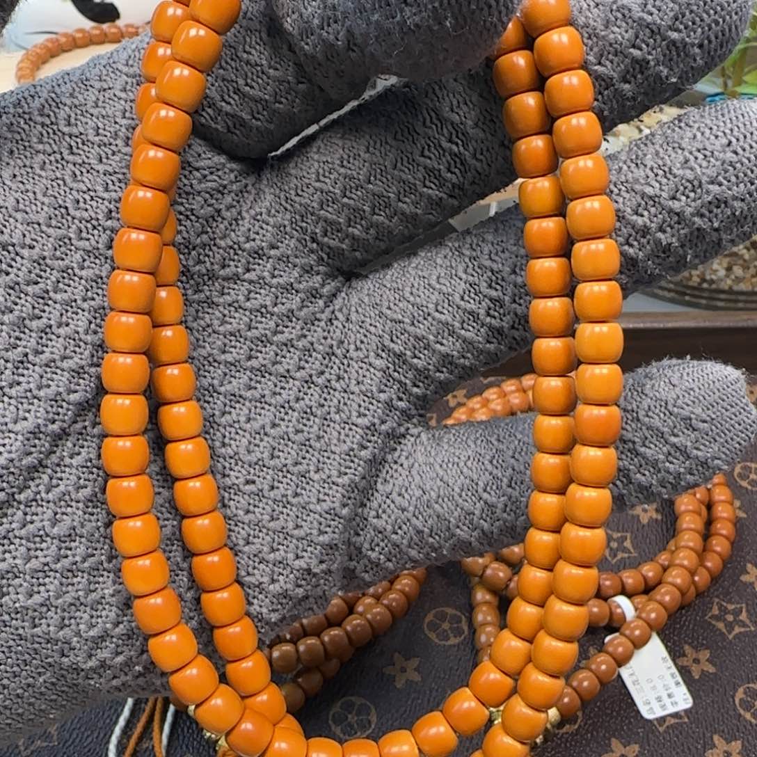 橄榄核吊坠老挝6.9mm三花面无白108