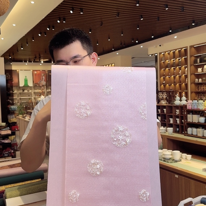 三米防水茶席俩件套底绢本