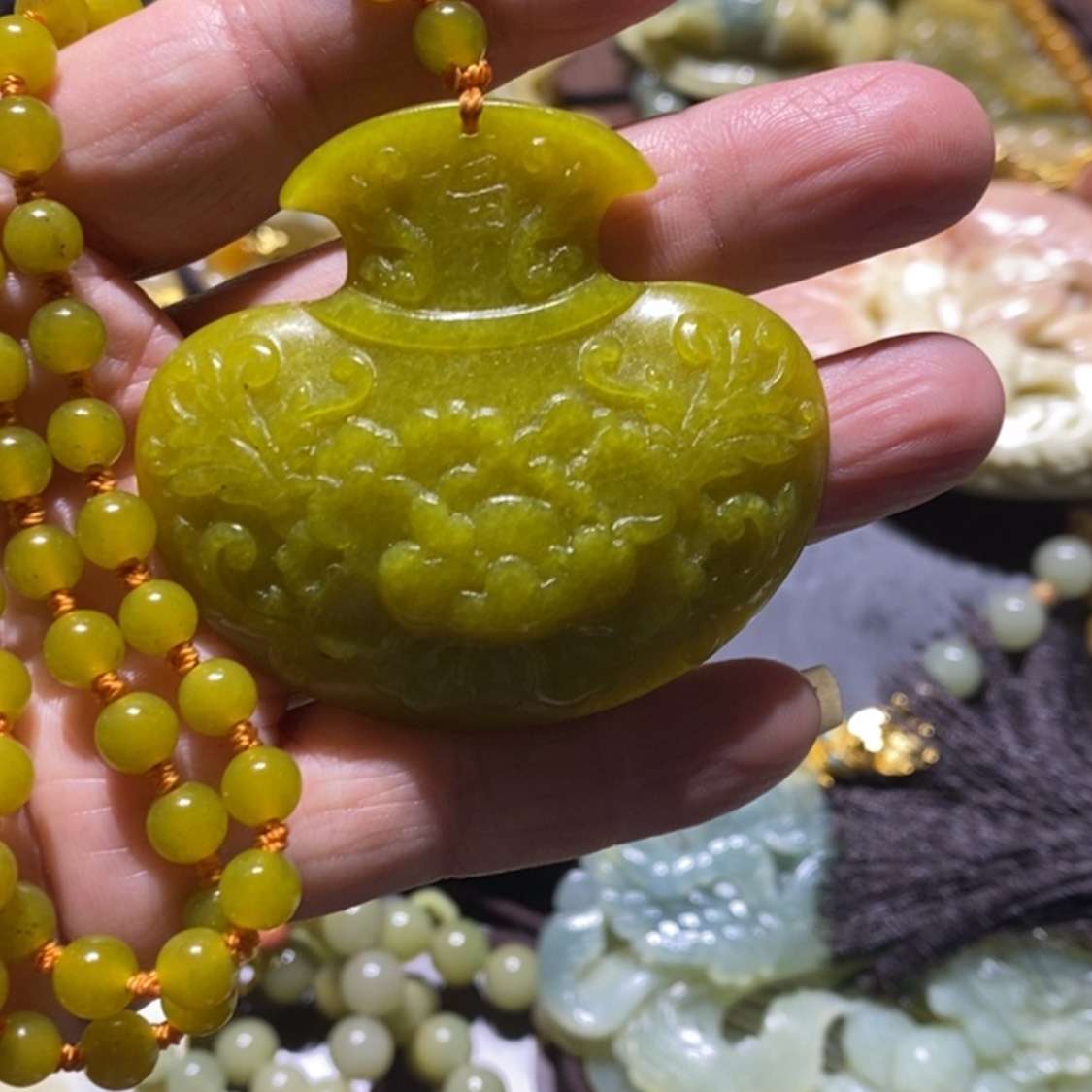 【闪购商品】岫玉毛衣链未镶嵌