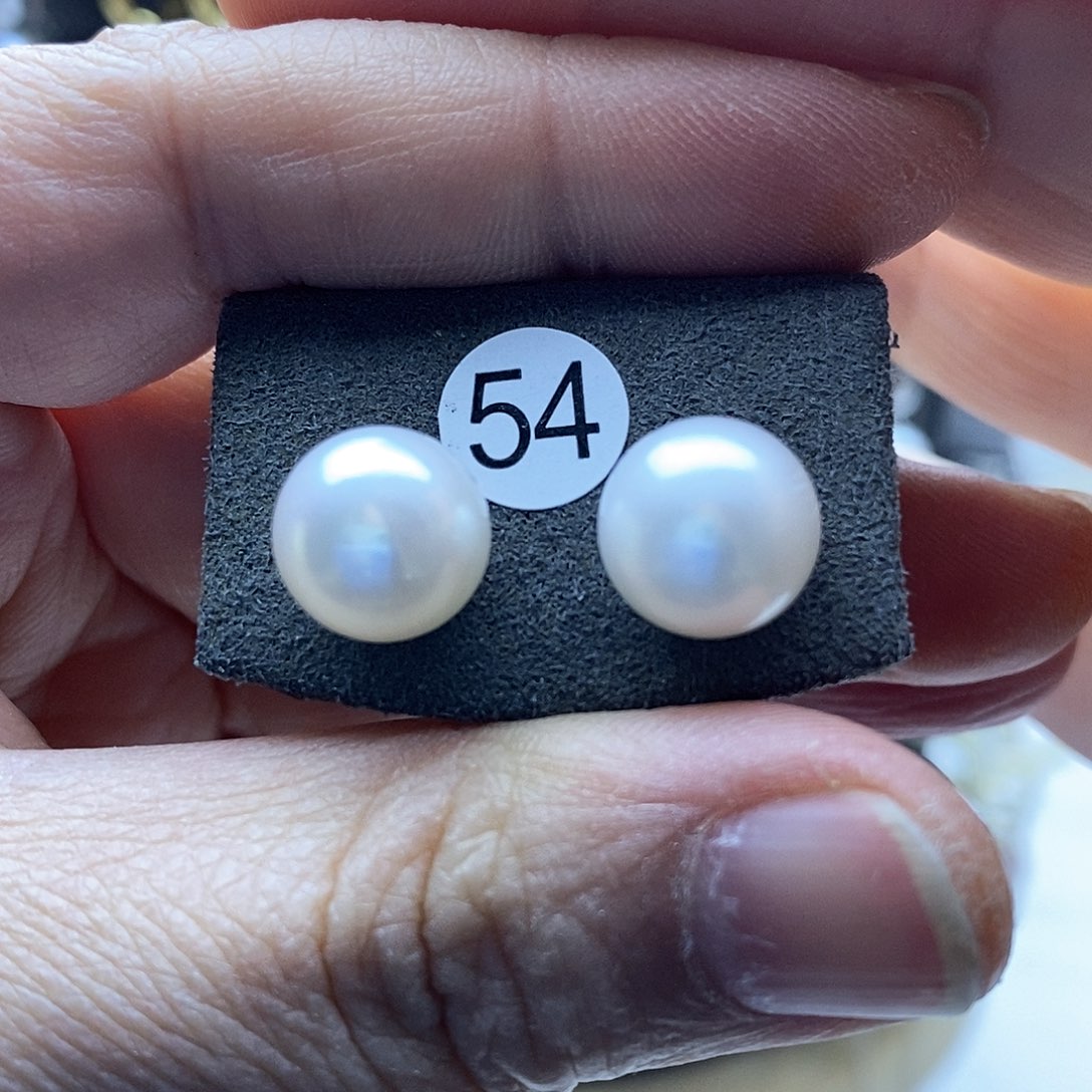 淡水珍珠耳饰银S925镶嵌