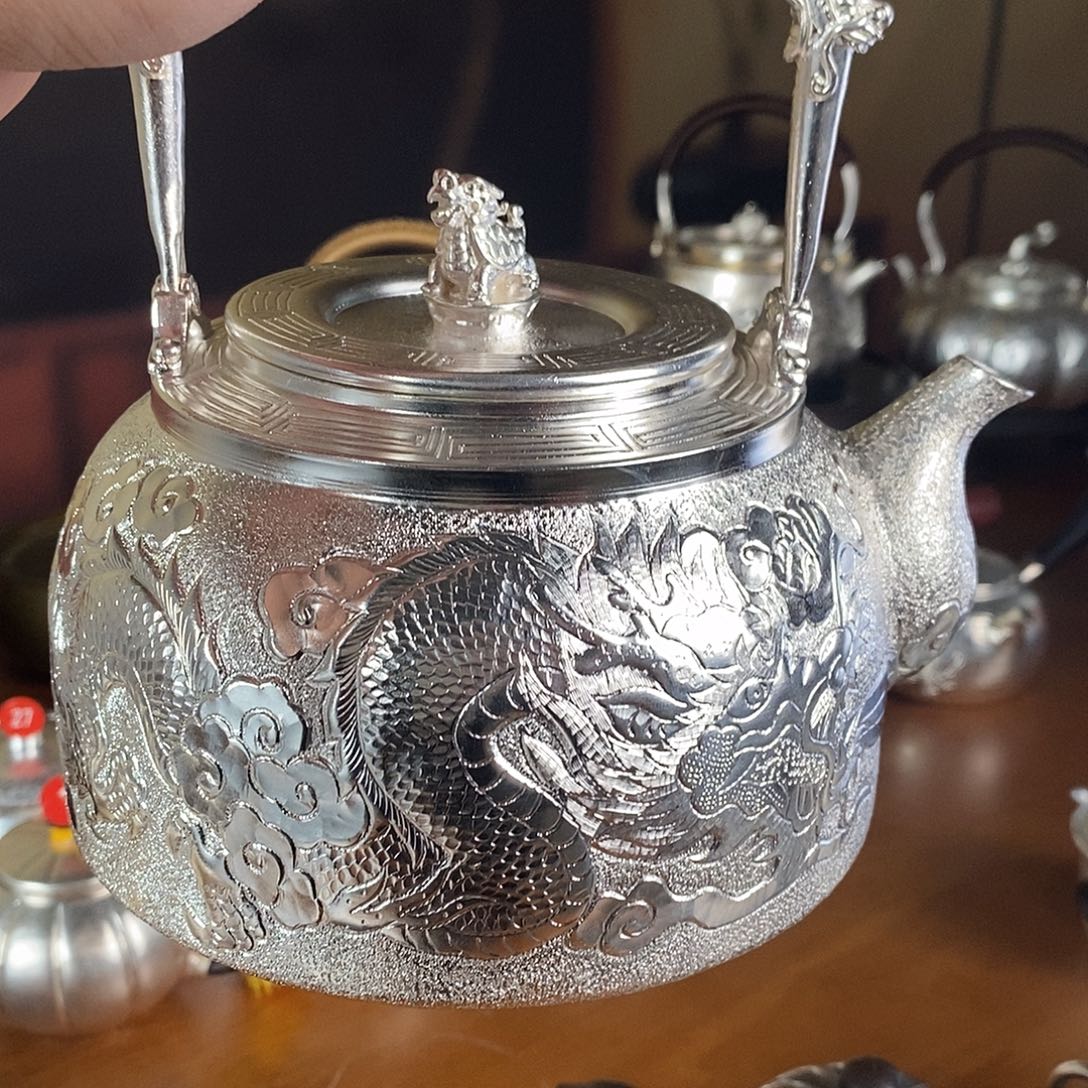 l***y手工制作茶杯茶壶茶具银衣壶
