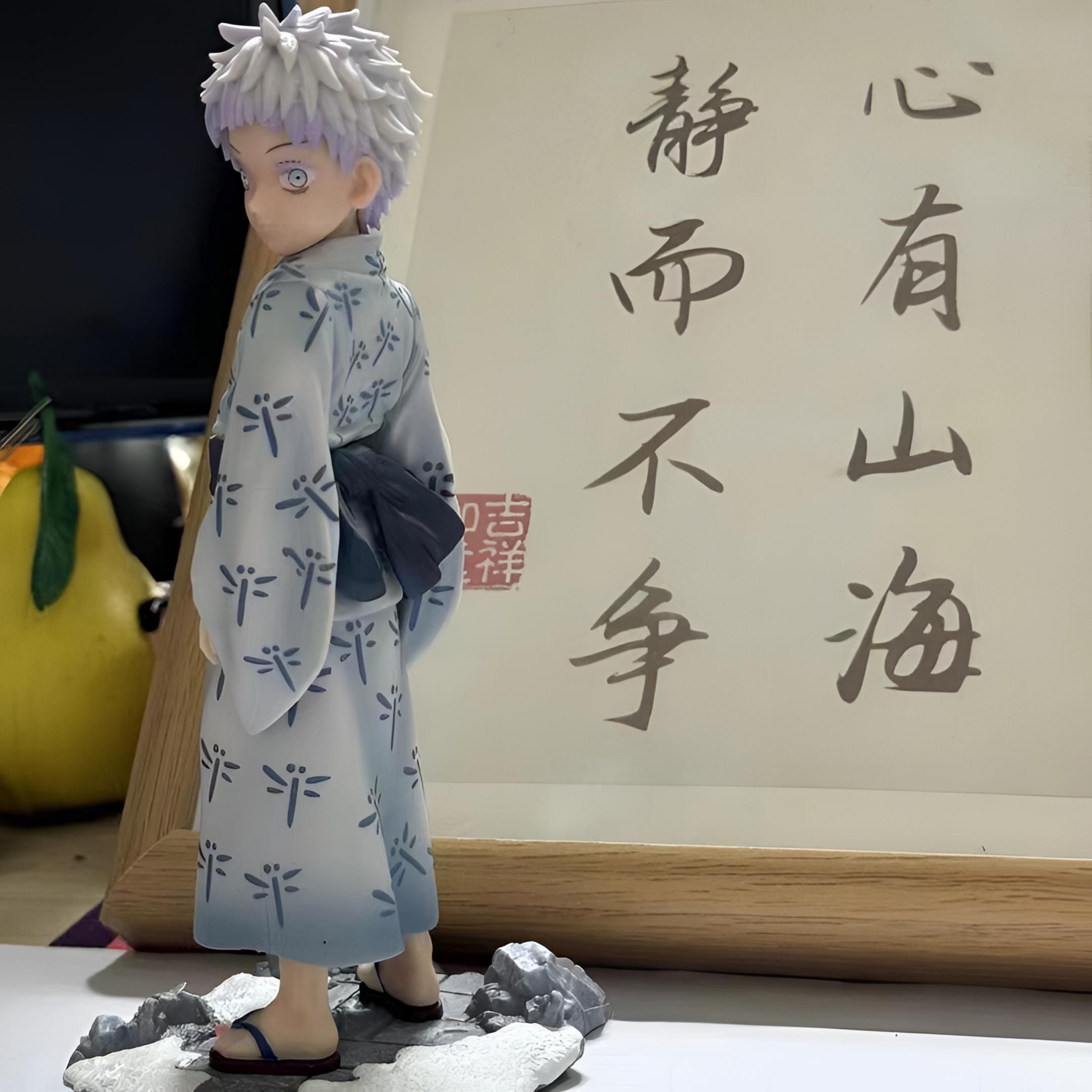 咒术回战童年系列五条悟手办和服回眸童年小五条悟国产手办摆件