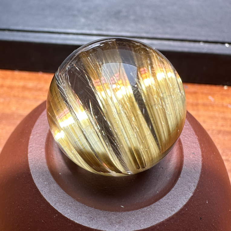 天然水晶钛晶板钛顺发猫眼单株 23.9mm 