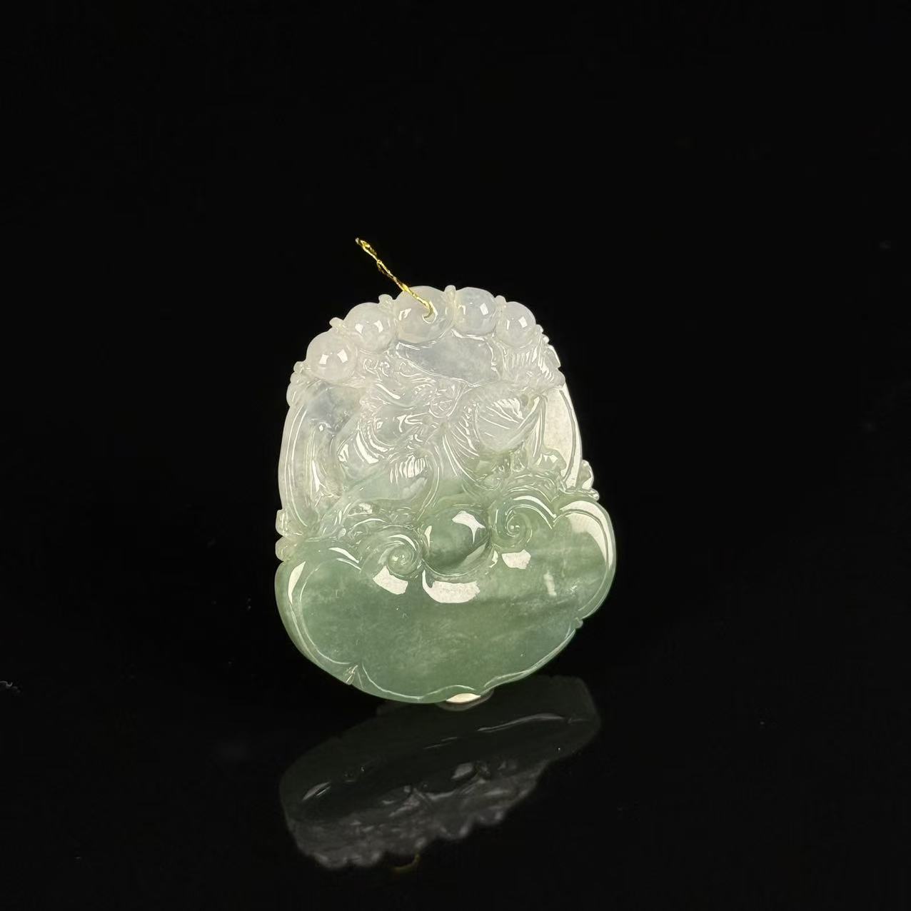 WL599230/民国翡翠麒麟玉牌/上海西香记