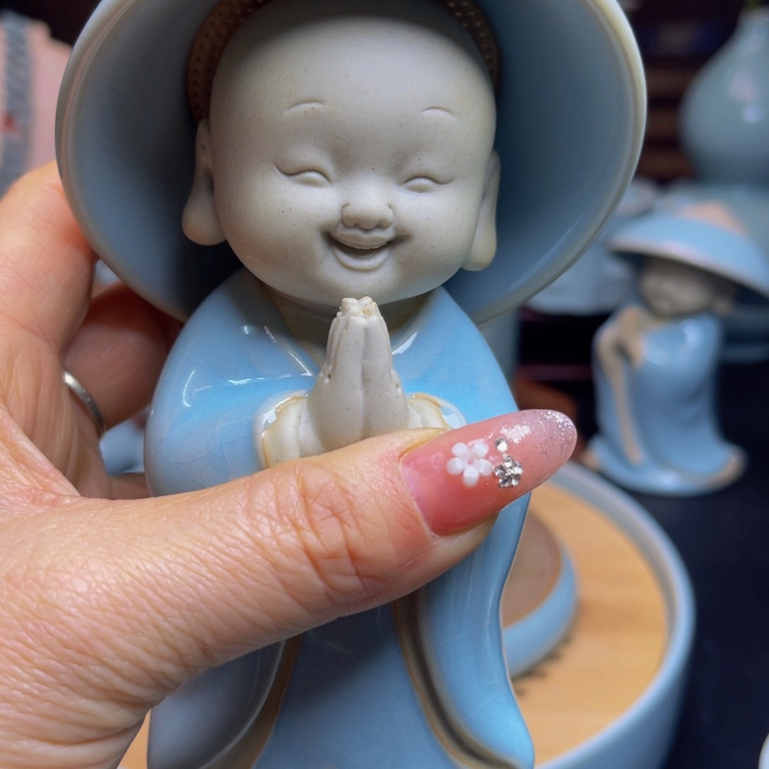 【闪购商品】摆件陶汝州单壶，青，壶，杯，