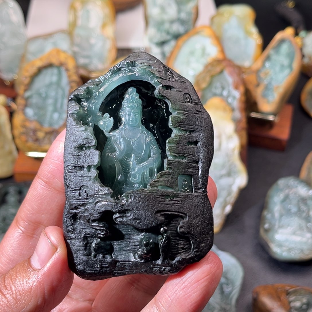 未镶嵌定制翡翠遥***念观音