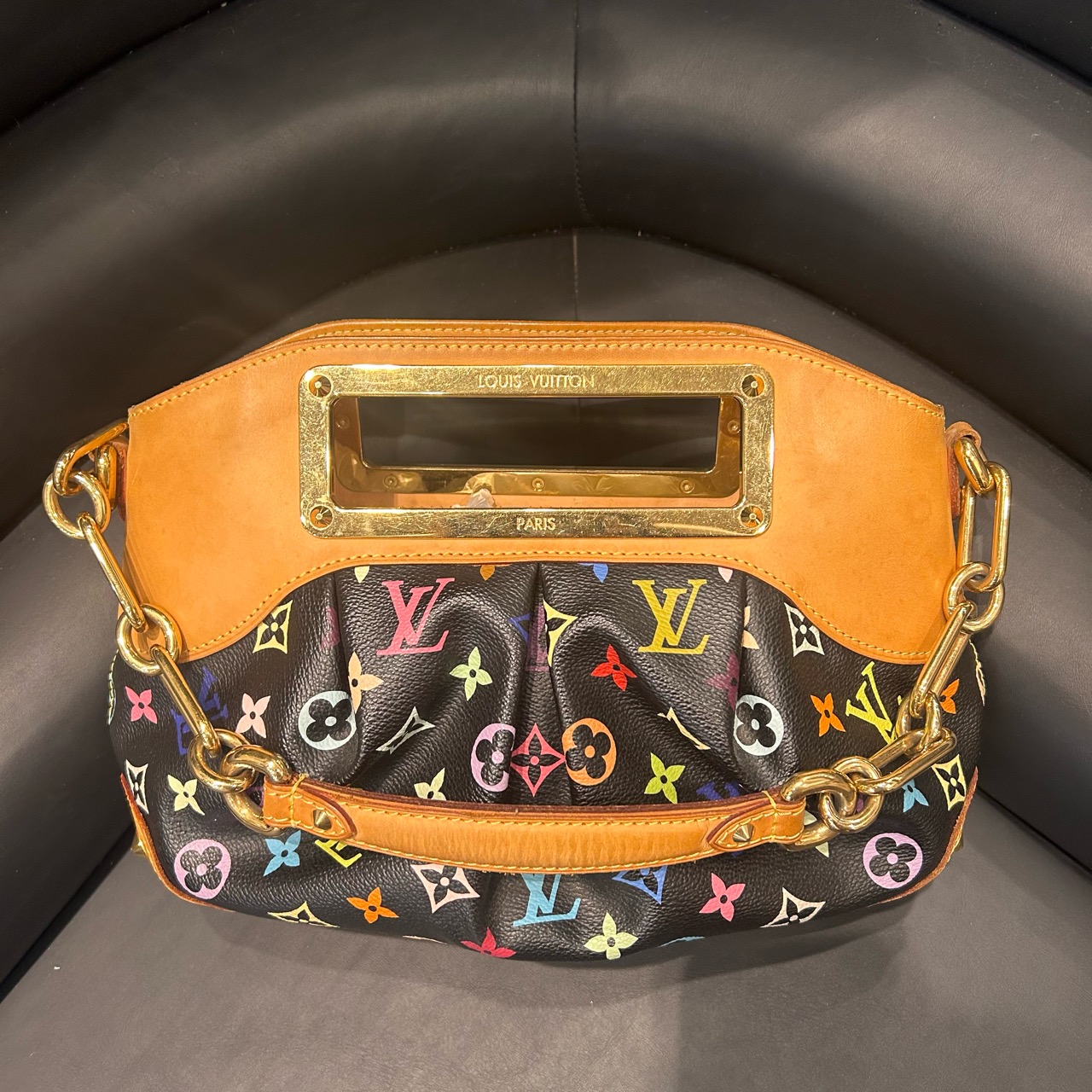 95新 LouisVuitton/路易威登 LV/路易威登 黑三彩 Judy 小号