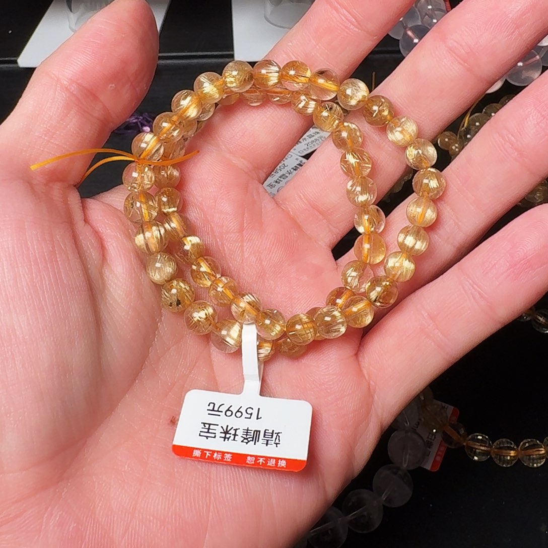 水晶手链未镶嵌6mm钛晶