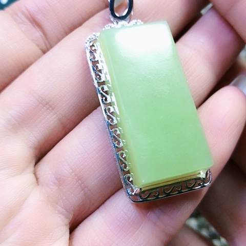 和田玉银S925镶嵌戒指