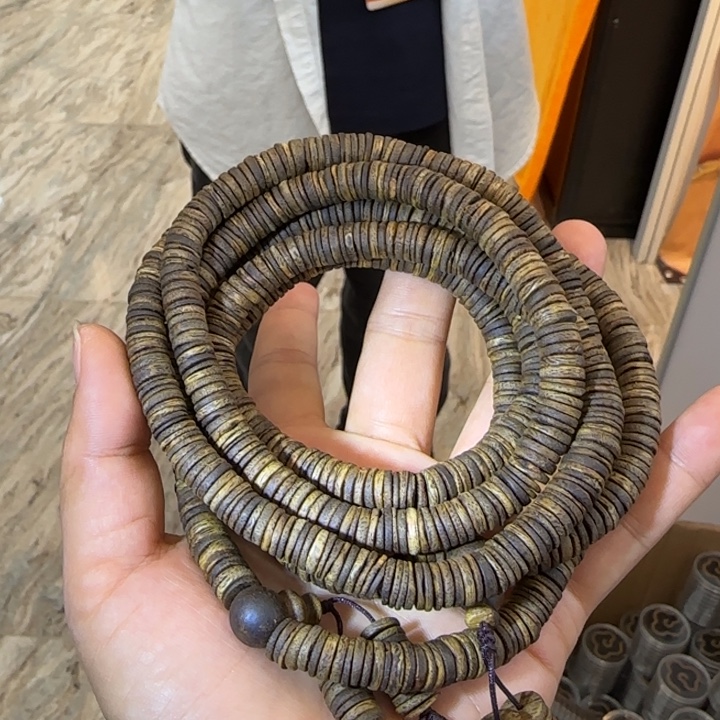 手串沉香沉水级海南乌身圆叶片珠多圈8mm35g多样性发一
