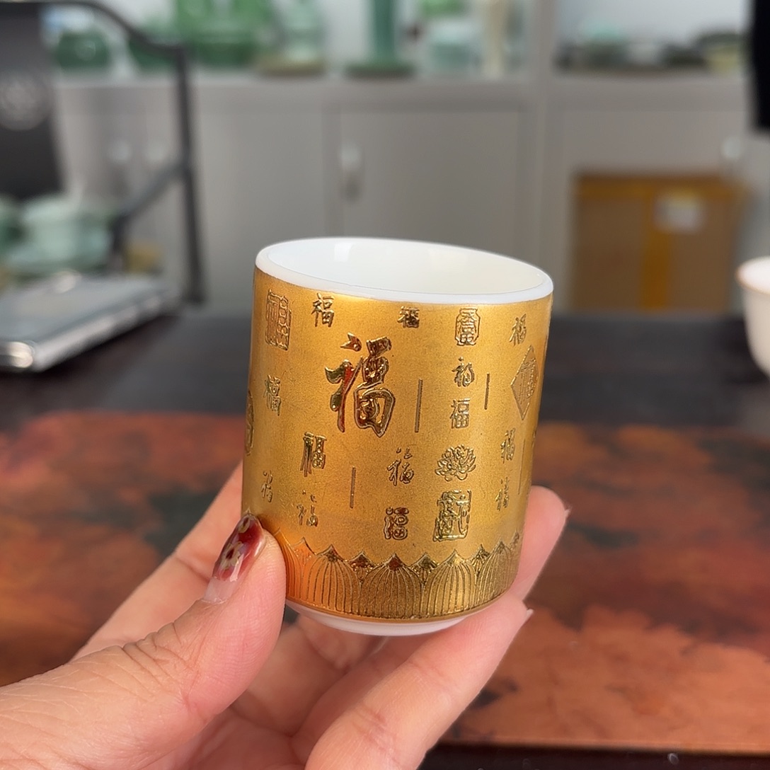 龙泉云间青瓷小米茶器