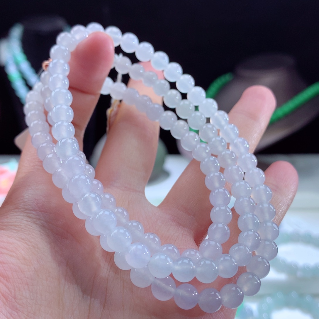 翡翠颈饰未镶嵌卡6mm