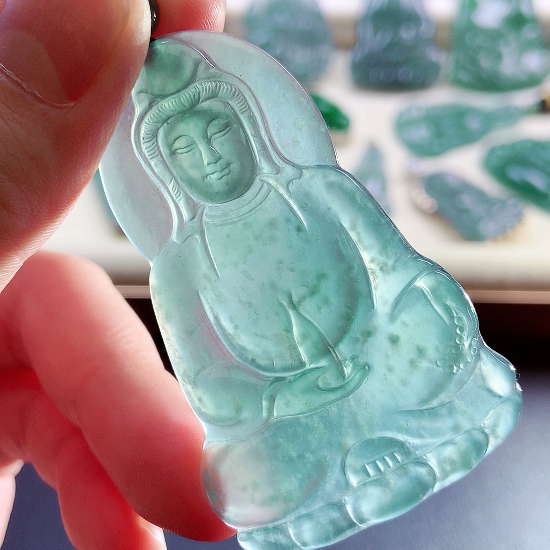 【闪购商品】翡翠未镶嵌颈饰天然