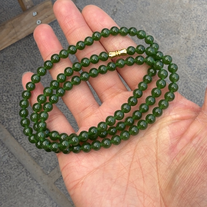 和田玉（碧玉）未镶嵌项链