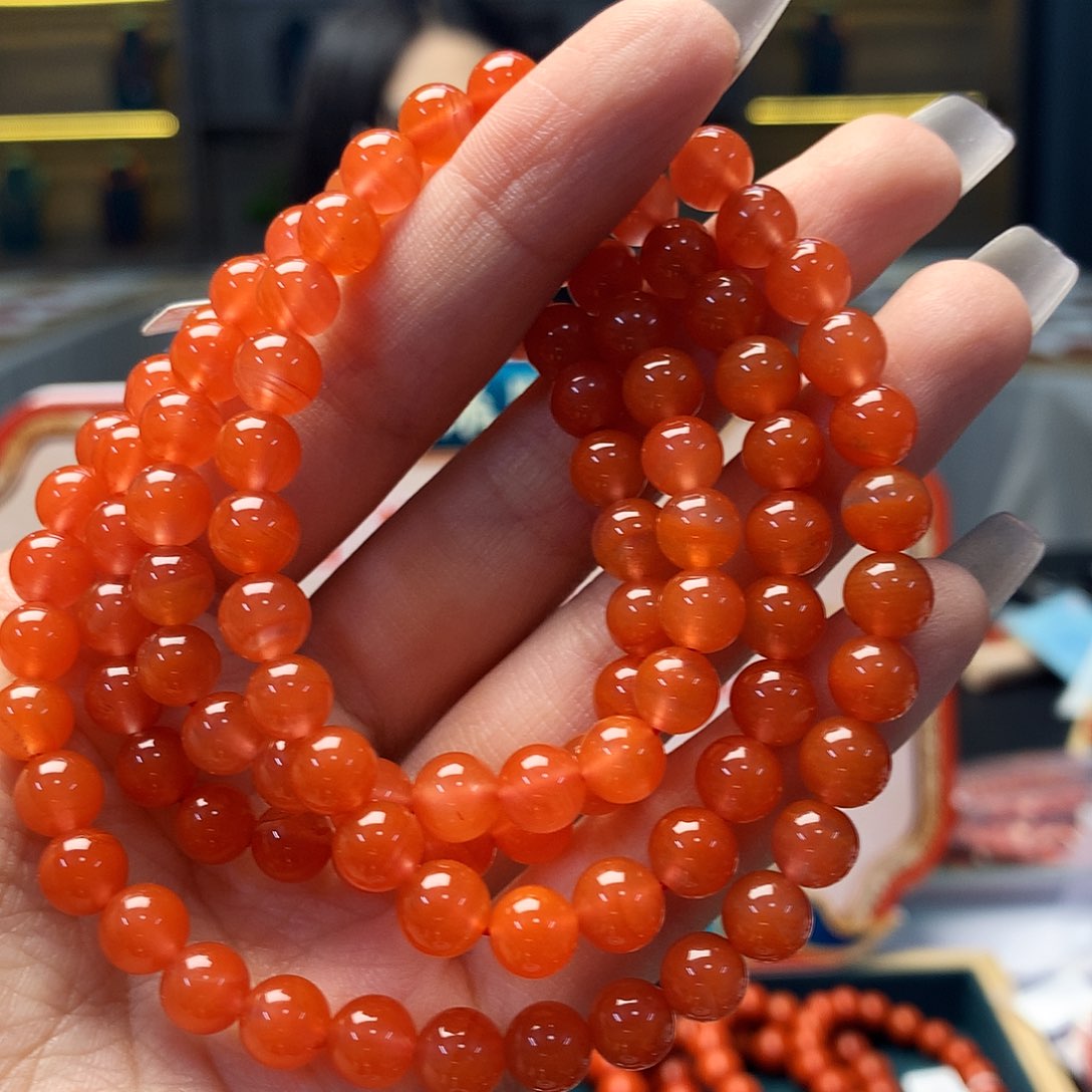 【闪购商品】南红玛瑙珠串未镶嵌W保山多圈7mm