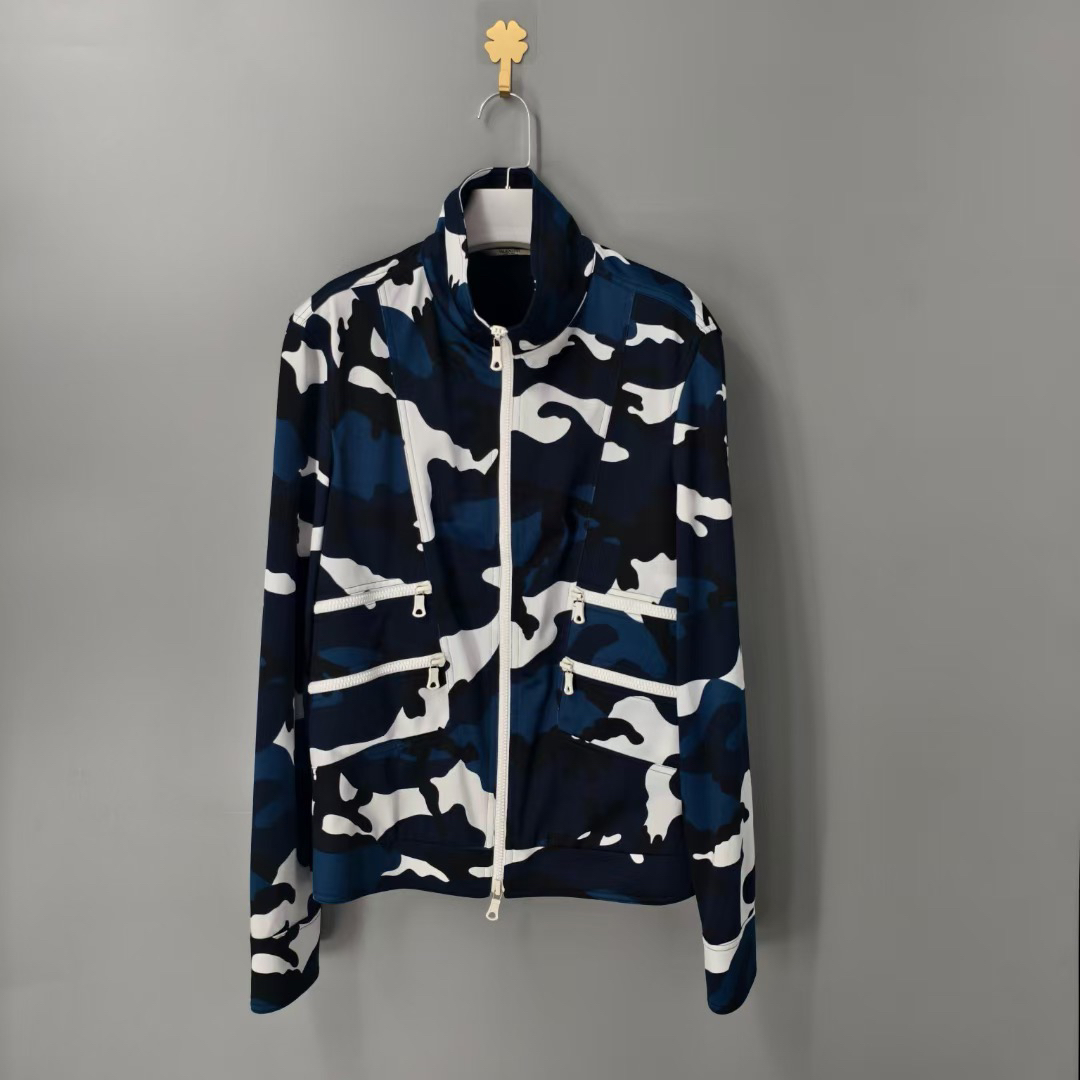 99新 Valentino/华伦天奴 葡萄籽奢潮/Valentino 蓝色迷彩外套/44