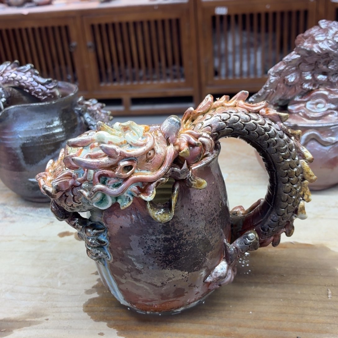陶园柴烧，精品高货234泥纹