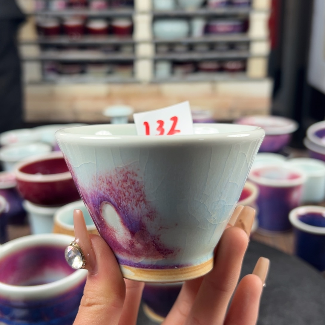 瓷片微瑕主人杯纯手工
