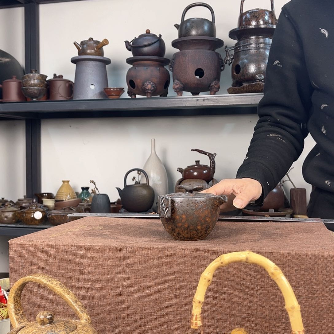 紫泥茶壶紫砂粗陶茶器