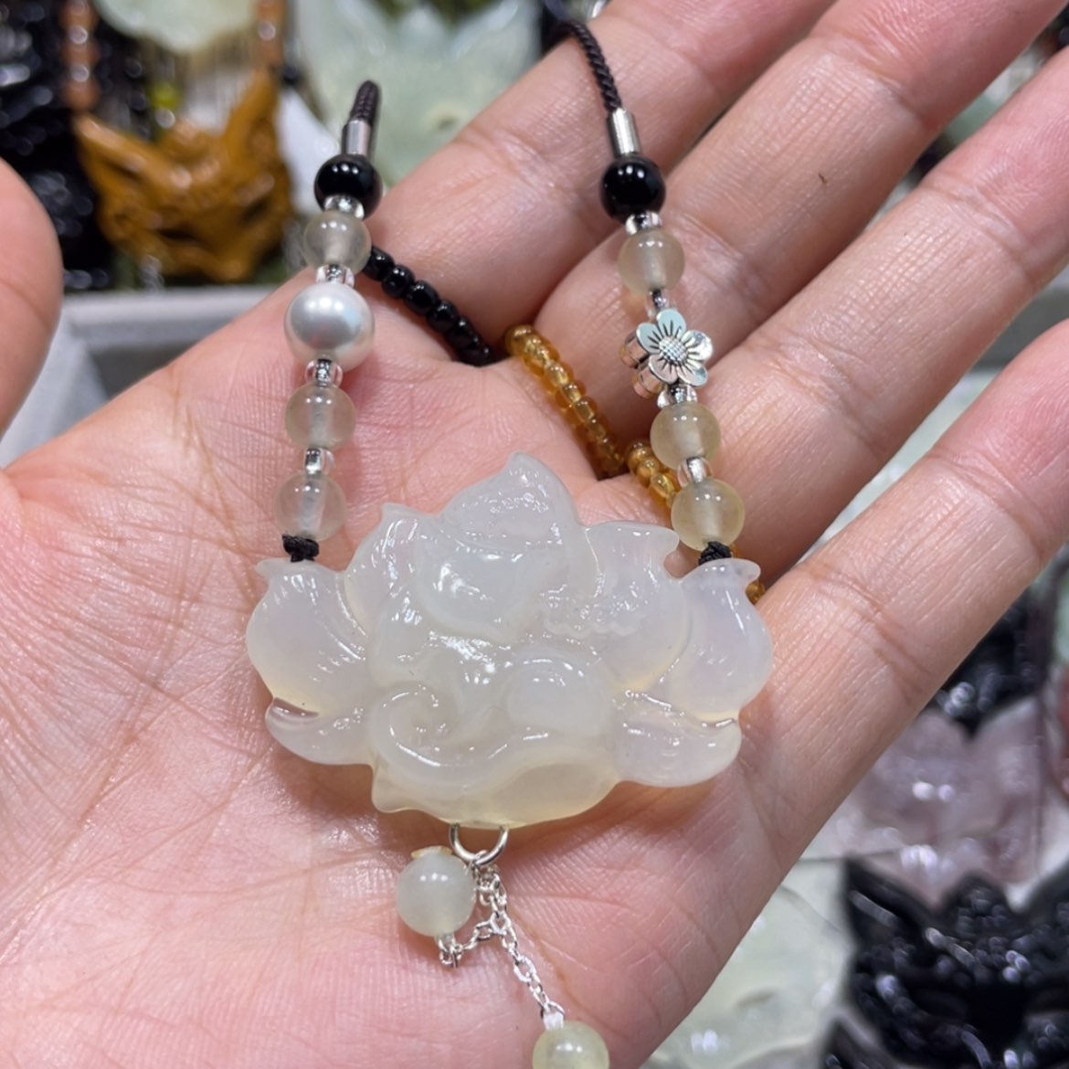 【闪购商品】岫玉颈饰未镶嵌5吊坠