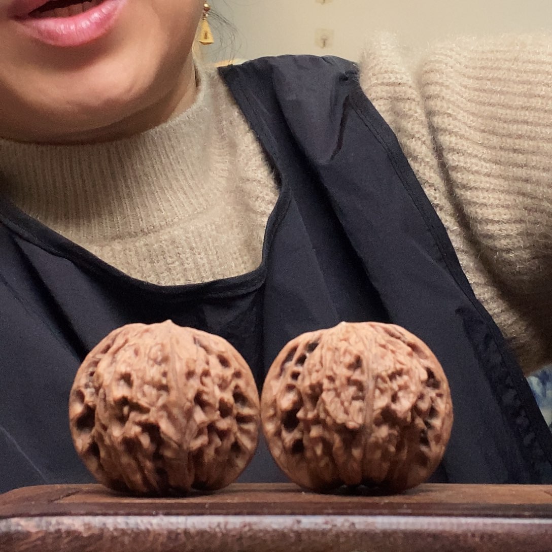 文玩核桃吊坠磨盘