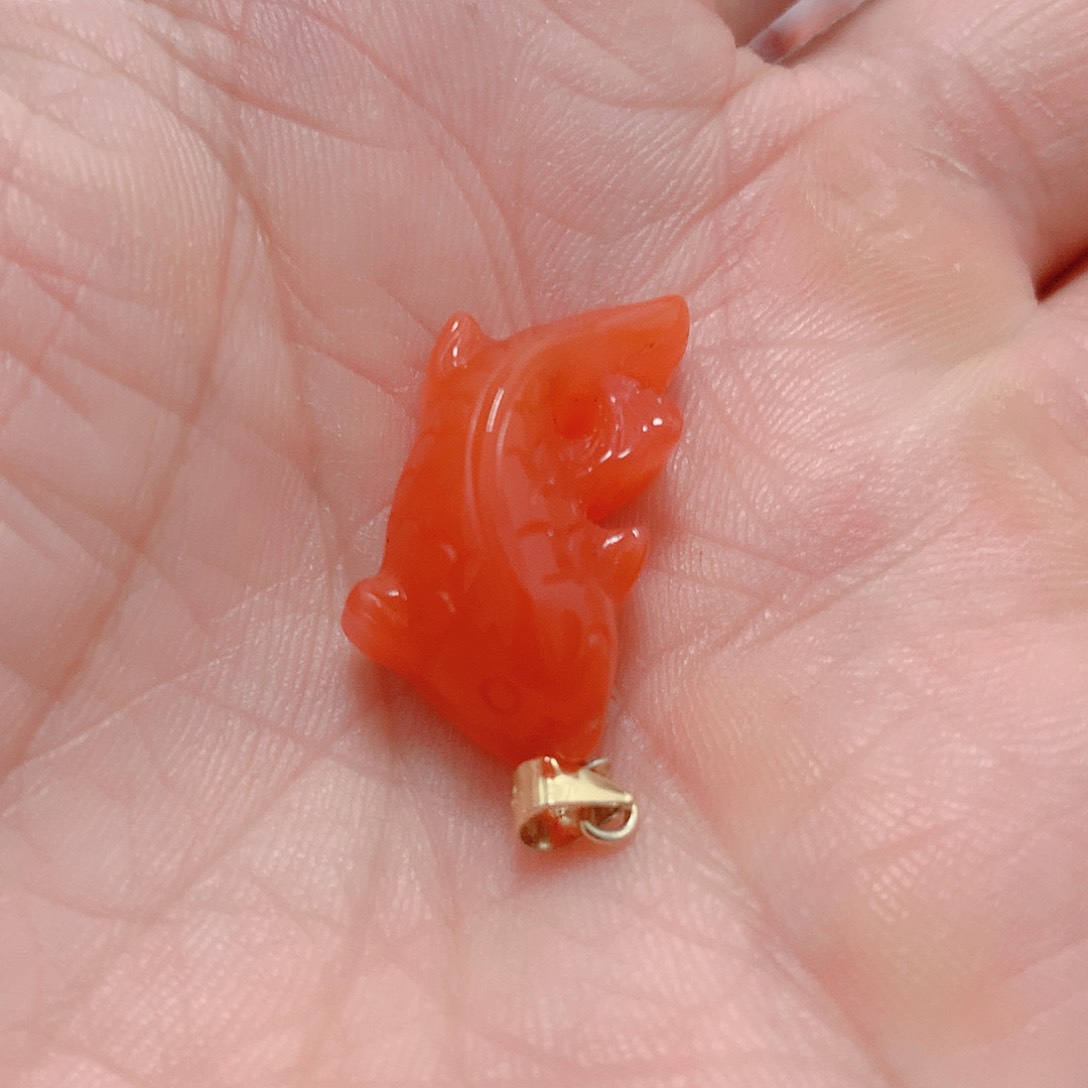 南红玛瑙吊坠(不含链)银S925镶嵌