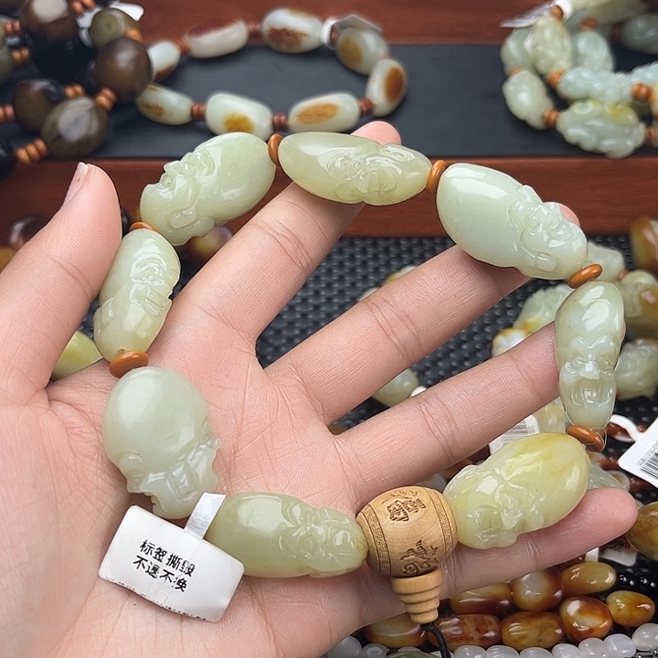 和田玉手链未镶嵌无*