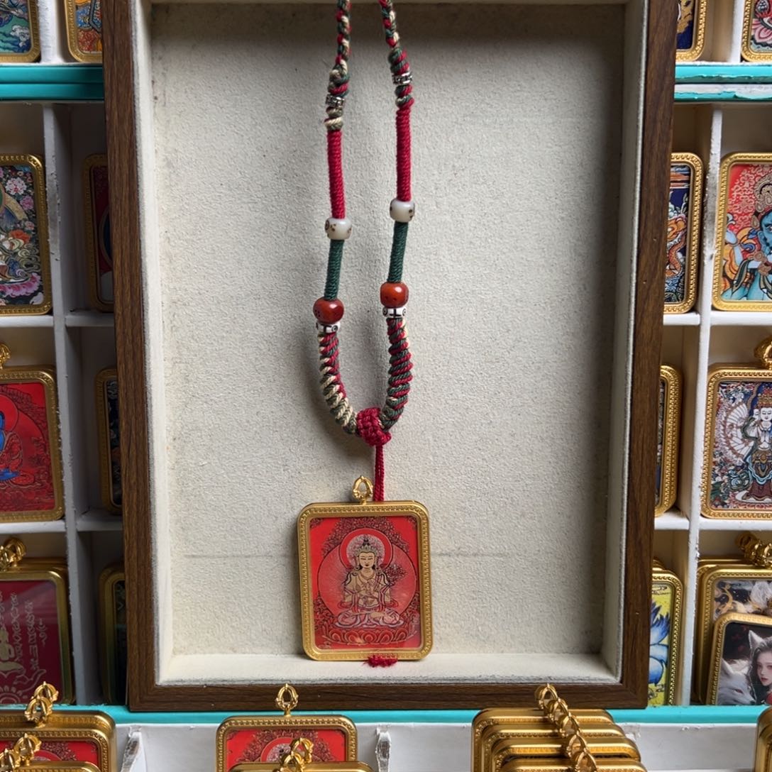 川***枫吊坠单面定制 大势至