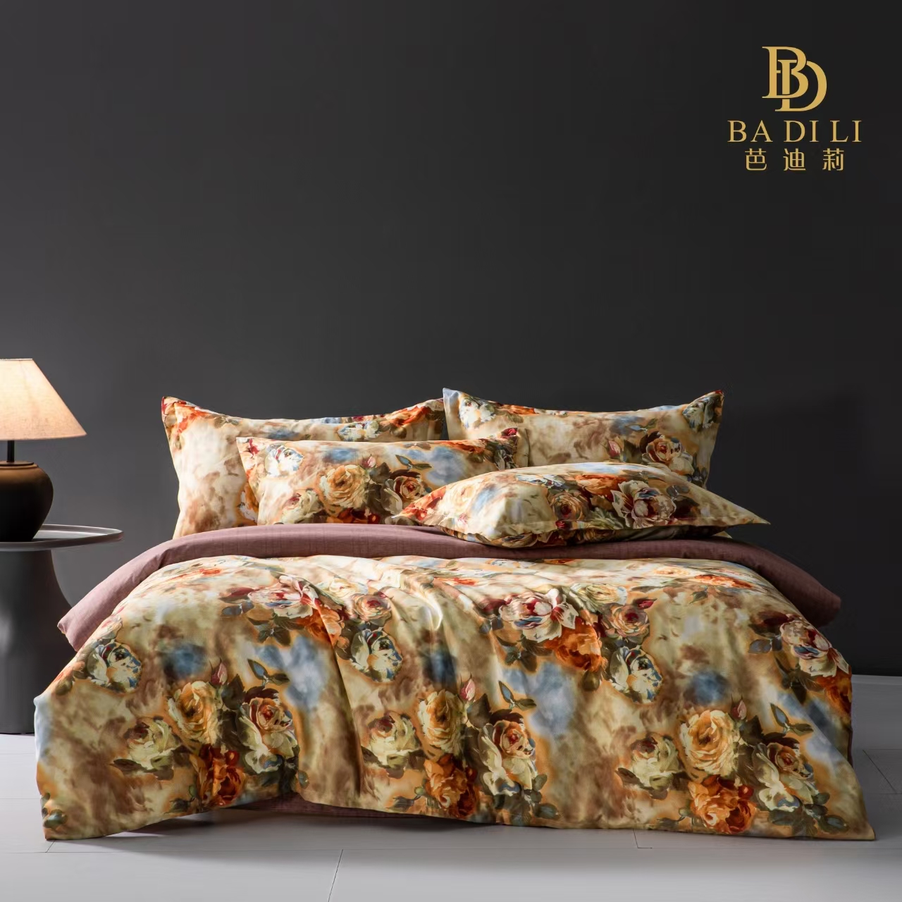 试睡30天-BADILLI春款轻奢柔软陶瓷磨毛四件套繁花盛宴