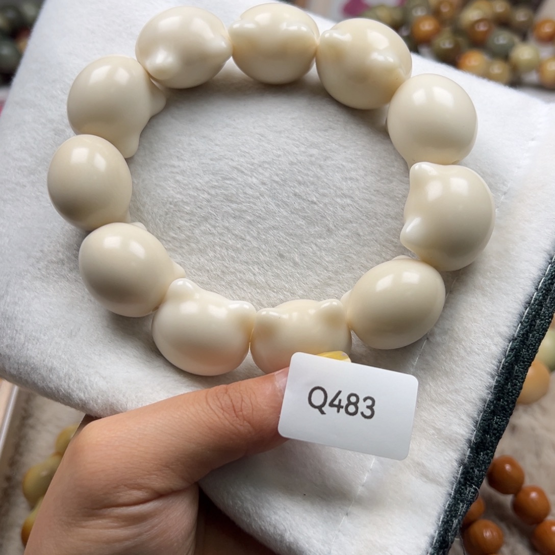****萌菩提根/象牙果手串Q483牙果猫头25-26mm一串通货