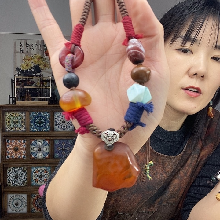 蜜蜡项链未镶嵌项链