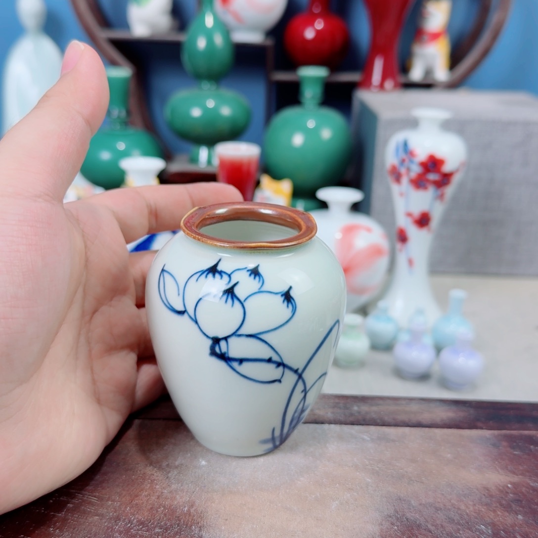 陶瓷手工小花器摆件