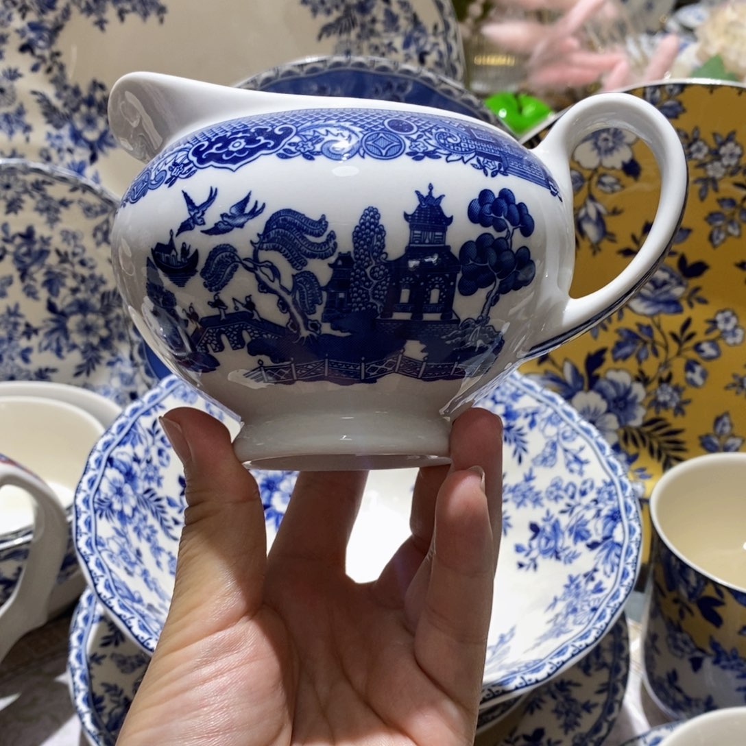 瓷中古花色奶罐一个