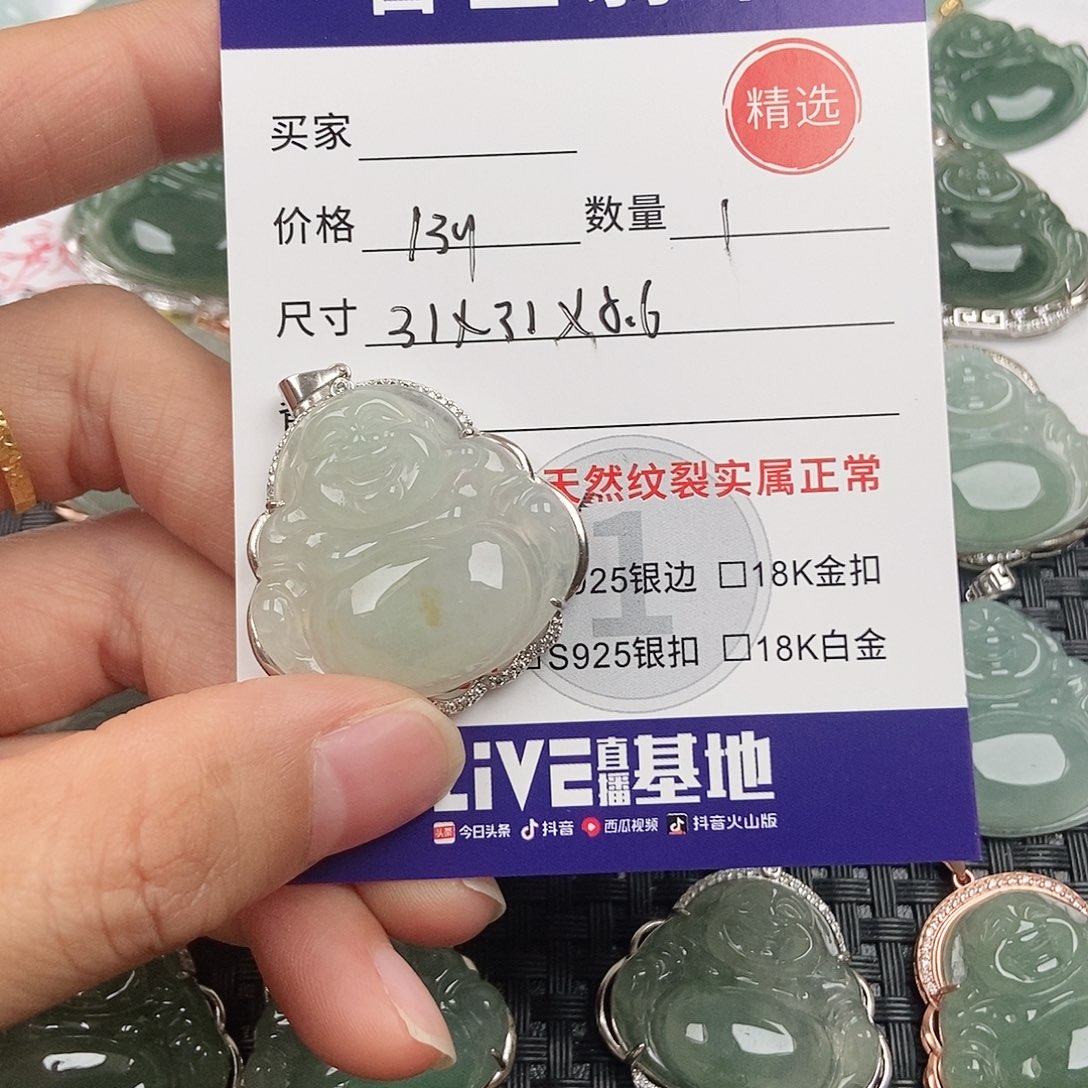 翡翠银S925镶嵌颈饰