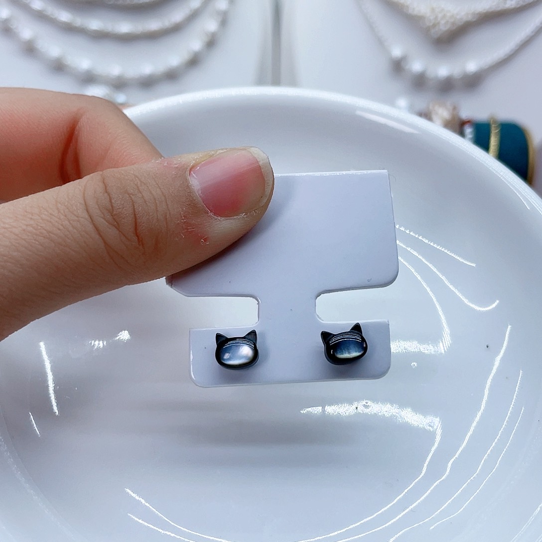 银S925镶嵌耳饰淡水珍珠