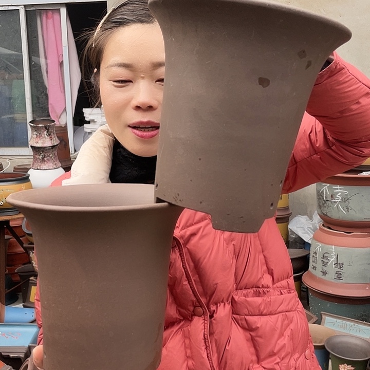 素面兰花盆18+18花盆紫砂花盆