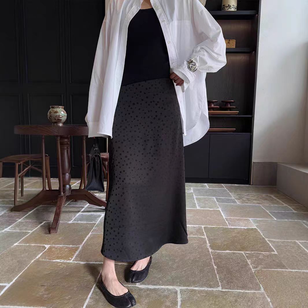 拾光家女装波点半裙4314