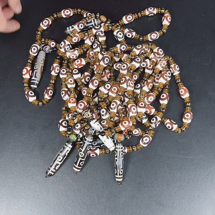 玛瑙项链未镶嵌丅15九目项链发其一