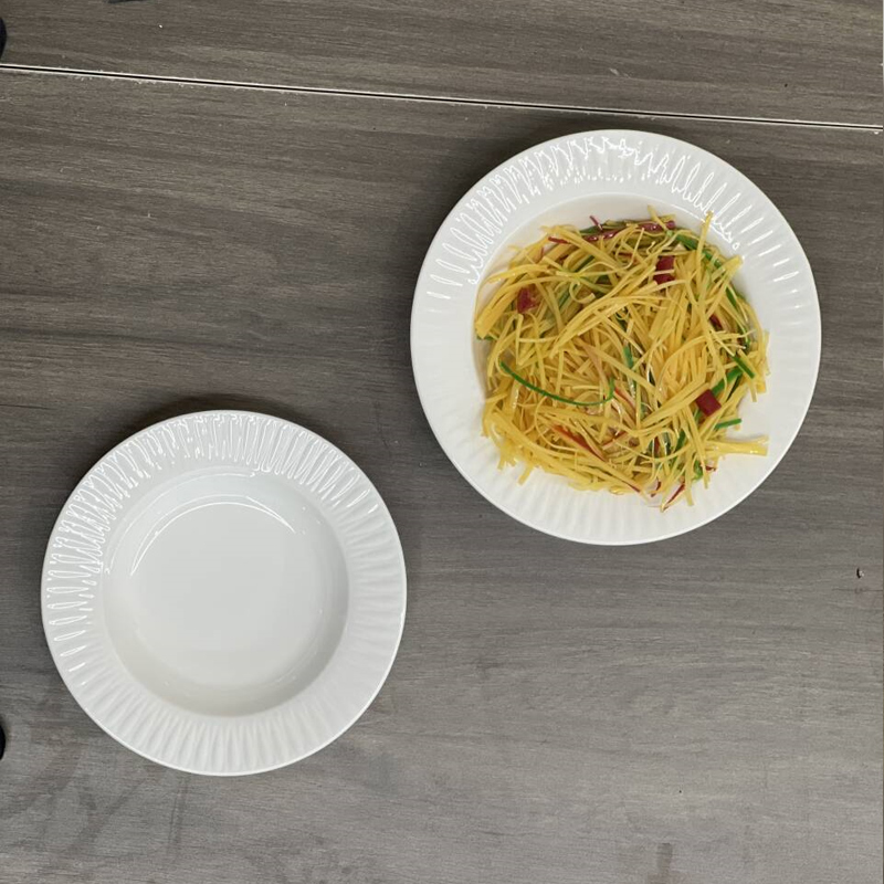 【简意盘】8寸简约餐厅家用陶瓷纯白菜盘