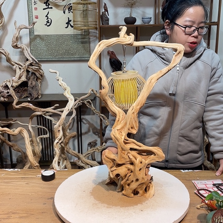 木杜鹃根根艺摆件1