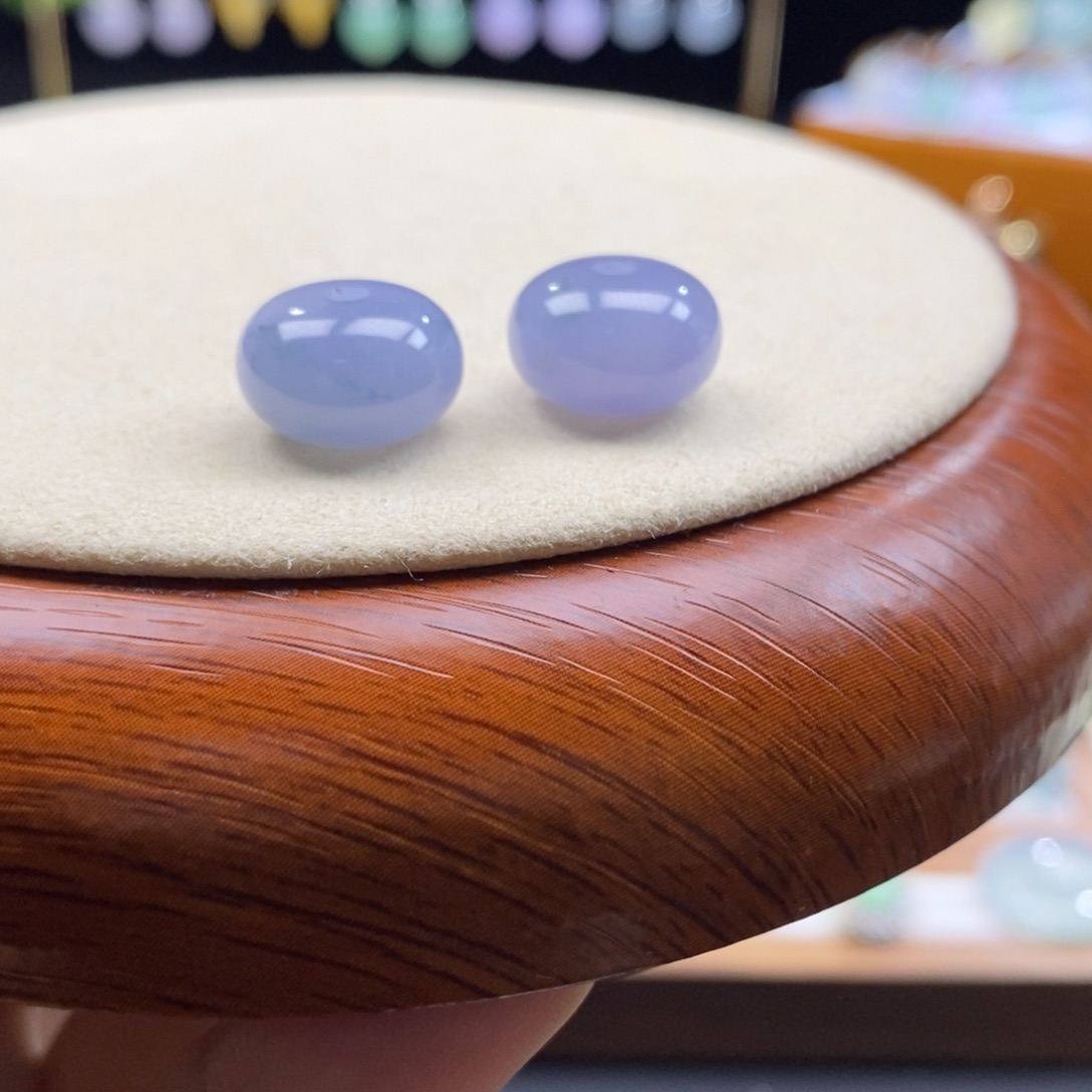 翡翠未镶嵌吊坠(不含链)翡翠蓝紫飘色鼓珠随机发一件